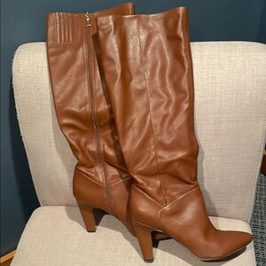Franco Sarto Brown Knee-High Boots